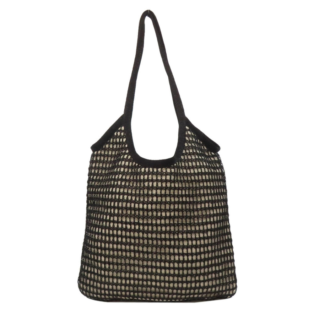 Miu Miu IVY Canvas Mesh Tote Bag Black